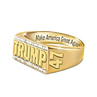 Donald Trump Diamond Ring – 24 Genuine Diamonds With Trump And 45
