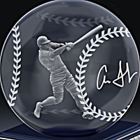 New York Yankees Aaron Judge MLB Bronze-Finished Glove Sculpture Adorned  With His Career Stats And Facsimile Signature Atop A Marbleized Base