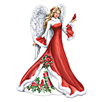 納得できる割引 Wintery Interlude Figurine Angel Hand-Painted その他
