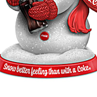 Snow Better Feeling Than With A COKE Snowman Figurine Enhanced With  Sparkling Glitter Featuring The Iconic COCA-COLA Logo On Scarfs & Bottle  Cap Buttons