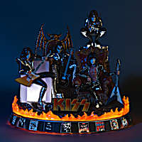 Illuminated KISS Sculpture With Hand-Painted Metallic Illuminated KISS Sculpture With Hand-Painted Metallic
