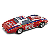 ○希少○Coca-Cola BYL-01-02 レトロ完全動作品 1976 Corvette Stingray 1:18-Scale Sculpture With Patriotic Color