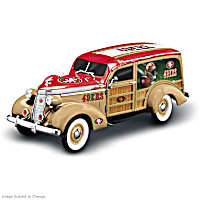 San Francisco 49ers 1:18-Scale NFL Woody Wagon Sculpture Adorned