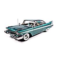 1957 Plymouth Fury 1:18-Scale Diecast Car Featuring A Jade And