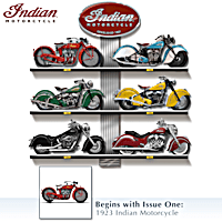 Evolution Of The Great Indian Motorcycle Replica Sculpture Collection