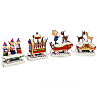 Rudolph the red top nosed reindeer train set