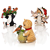 猫TWISTED PARADISE & HUMANITYセット Kayomi Harais 12 Days Of Christ-meows Hand-Painted Cat