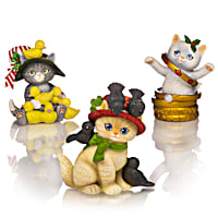 猫TWISTED PARADISE & HUMANITYセット Kayomi Harais 12 Days Of Christ-meows Hand-Painted Cat
