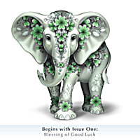 Blessings Of Good Fortune Elephant Figurine Collection