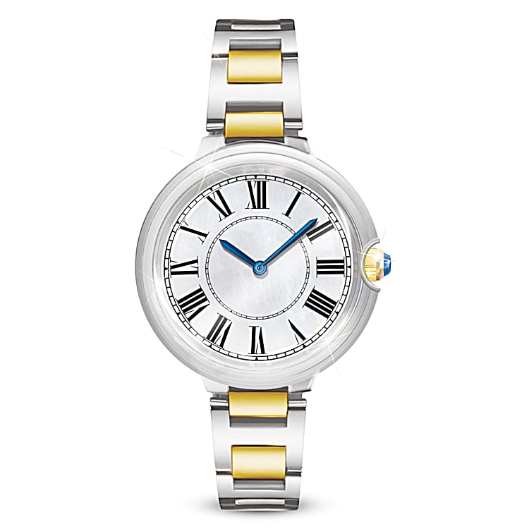 American Dream Womens Stainless Steel Watch With A Mother Of Pearl Dial Gold Tone Bracelet Set Inspired By Jewelry Worn By VP Kamala Harris