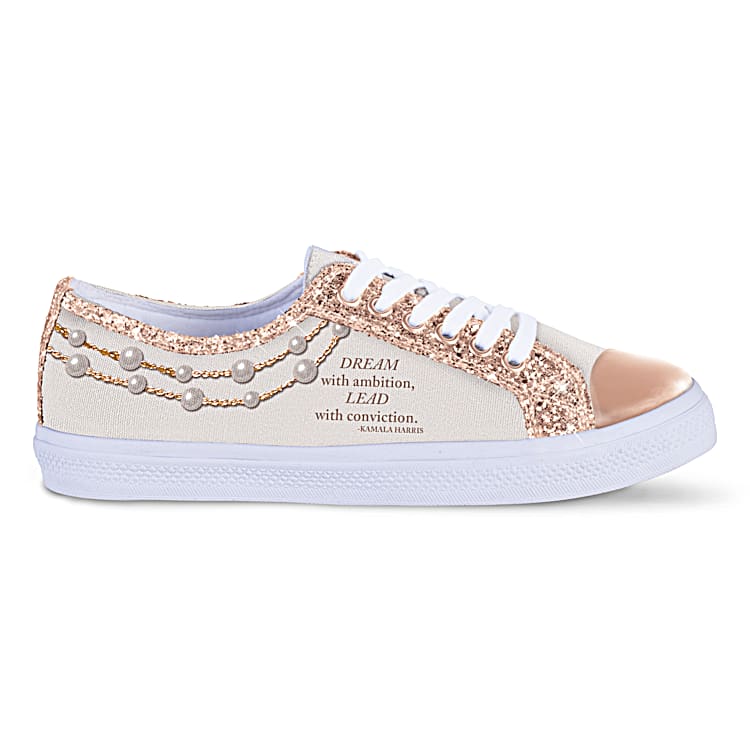 Sparkle canvas shoes top