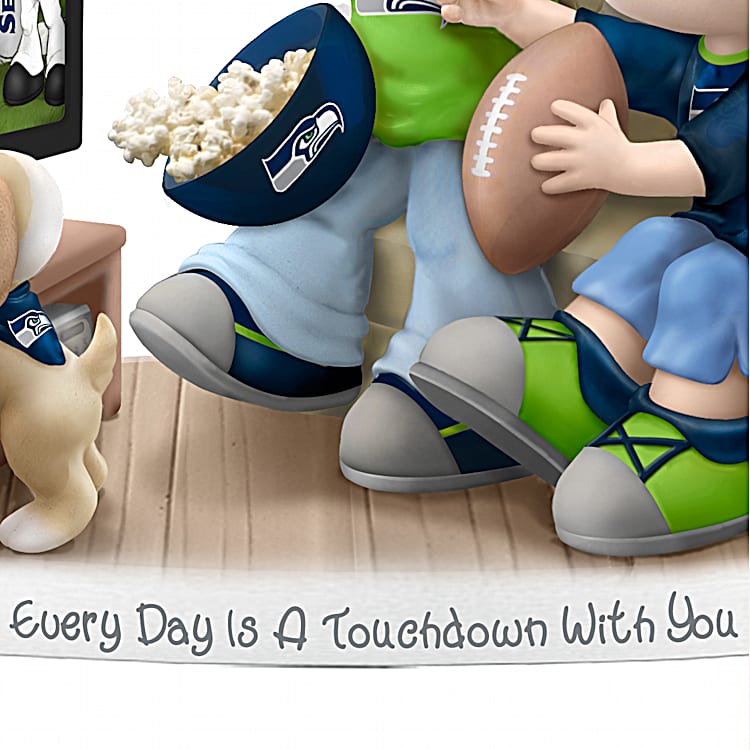 Every Day Is A Touchdown With You Seattle Seahawks Hand-Painted NFL Figurine