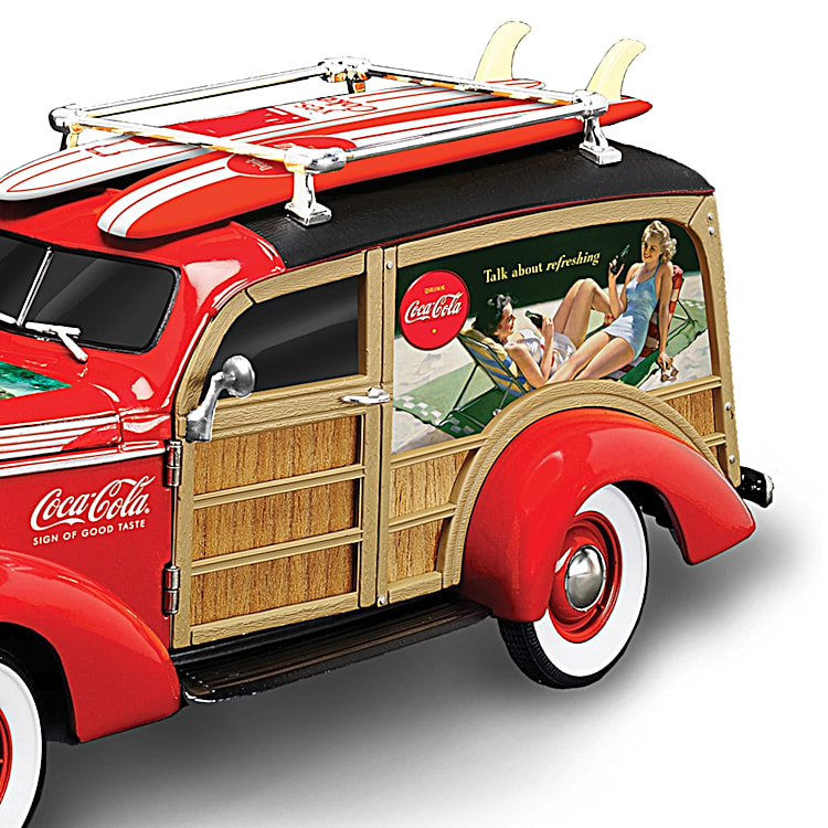 1:18-Scale COCA-COLA Cruising To Refreshment Woody Wagon Sculpture