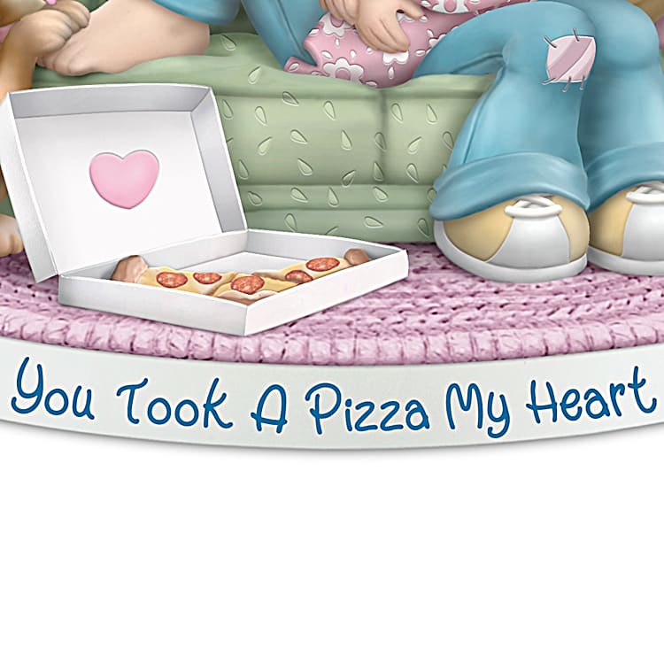 Precious Moments You Took A Pizza My Heart Bisque Porcelain Figurine