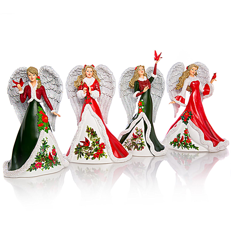 Wintery Interlude Hand-Painted Angel Figurine Wintery Interlude Hand-Painted Angel Figurine