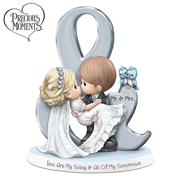 Precious Moments You Are My Today & All Of My Tomorrows Hand-Painted Bride  & Groom Figurine