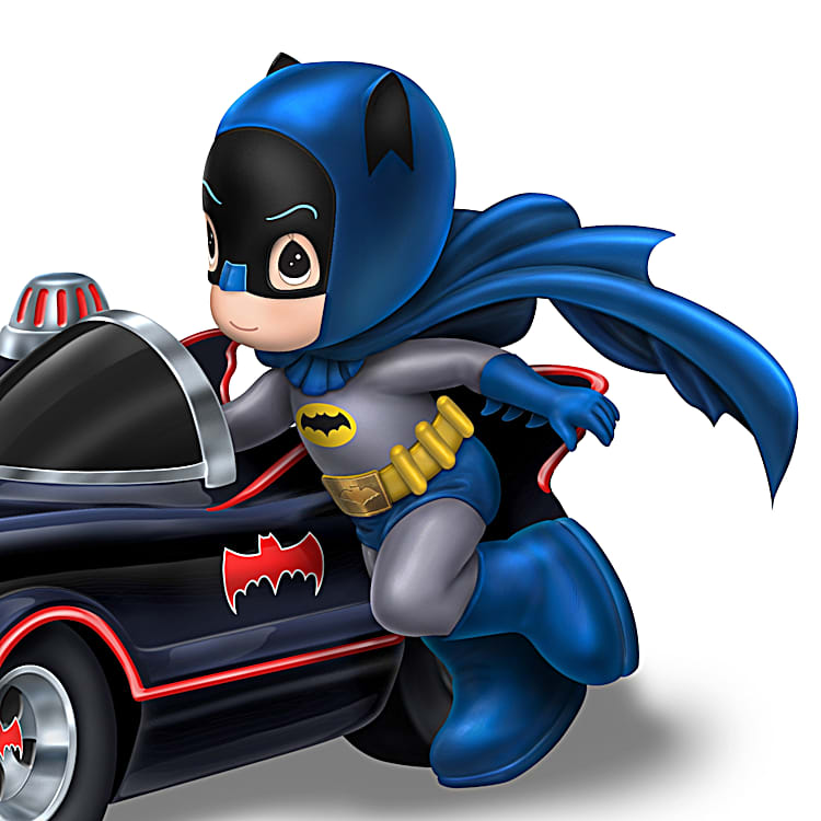 Precious Moments BATMAN & ROBIN Heroes At Heart Hand-Painted Figurine  Featuring The DYNAMIC DUO As They Leap Into The BATMOBILE Inspired By BATMAN  Classic TV Series