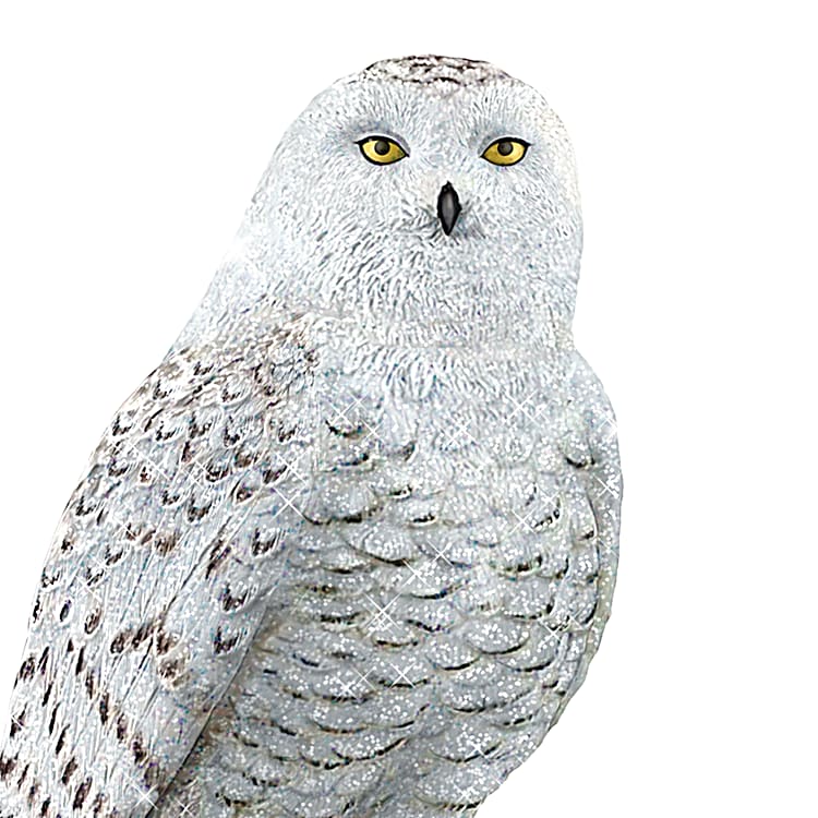 Protector Of Amethyst Wisdom Hand Painted Owl Figurine Perched On