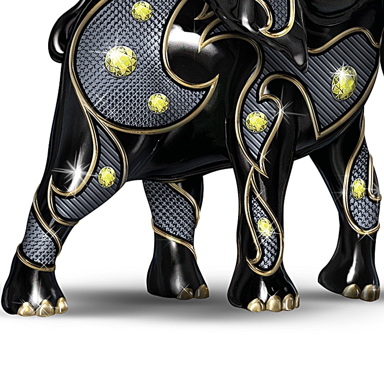 Artist Keith Mallett Power Of The Citrine Ebony Elephant