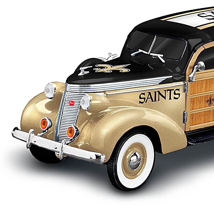 カーズミニカー、 PTフリー、フリック、スターウォーズ、サリー、ウッディー Cruising To Victory New Orleans Saints 1:18-Scale 1937 Woody Wagon