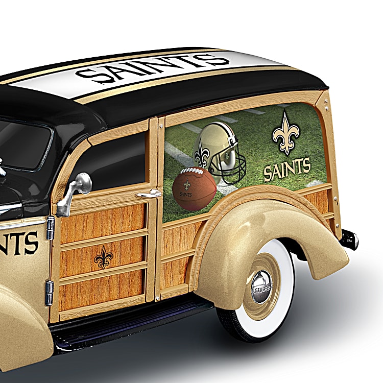 Cruising To Victory New Orleans Saints 1:18-Scale 1937 Woody Wagon