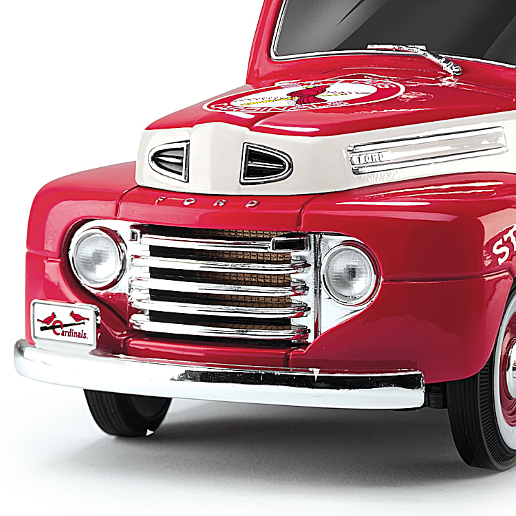 History & Heritage St. Louis Cardinals MLB 1:18-Scale 1948 Ford Pickup  Sculpture Featuring Vintage Images Of Sportsmans Park & Whitewall Tires