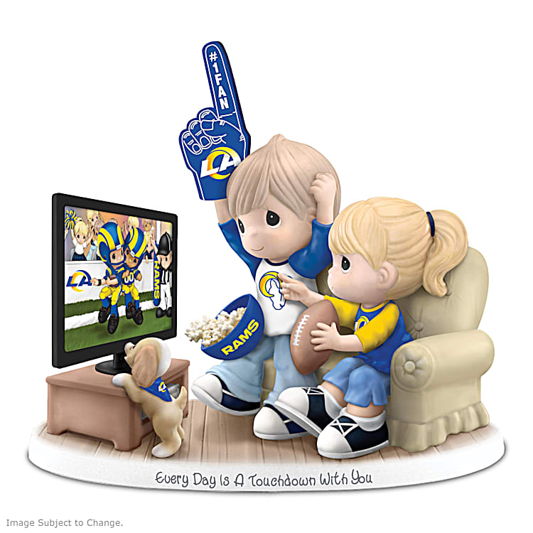 Every Day Is A Touchdown With You Los Angeles Rams Hand Painted NFL Figurine