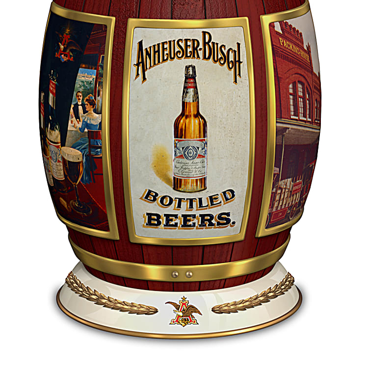Budweiser King Of Beers Illuminated Barrel Tower Tribute Sculpture