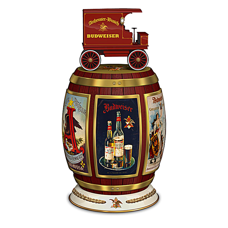 Budweiser King Of Beers Illuminated Barrel Tower Tribute Sculpture