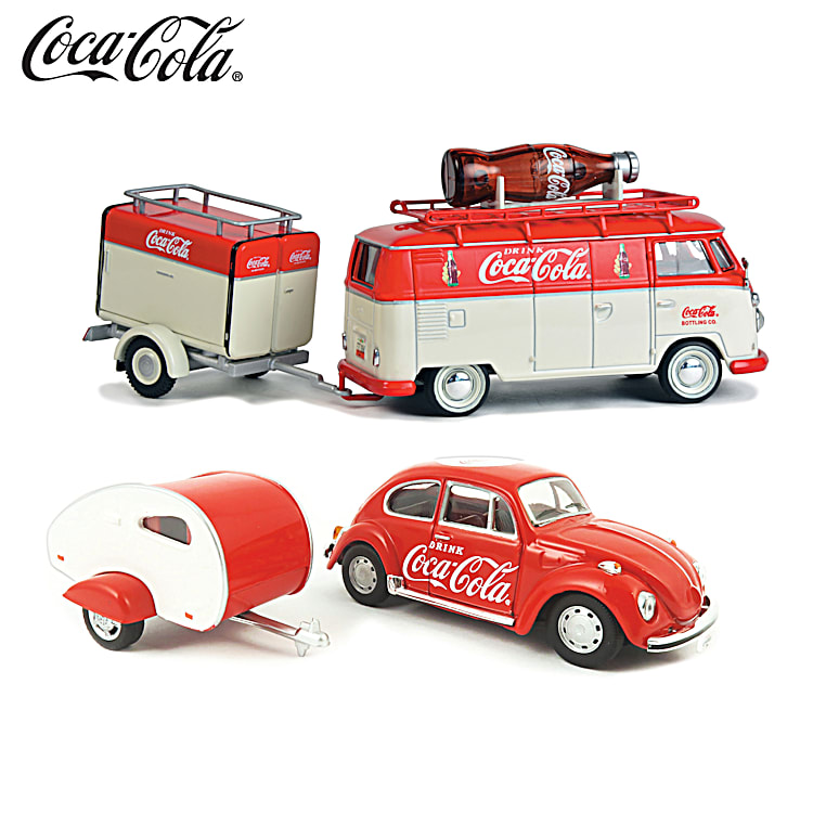 COCA-COLA Its The Real Thing 1:43-Scale 4-Piece Diecast Car And