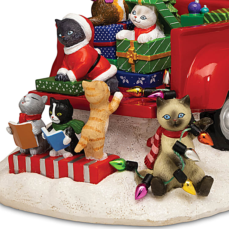 Meowy Cat-Themed Christmas Figurine By Artist Blake Jensen