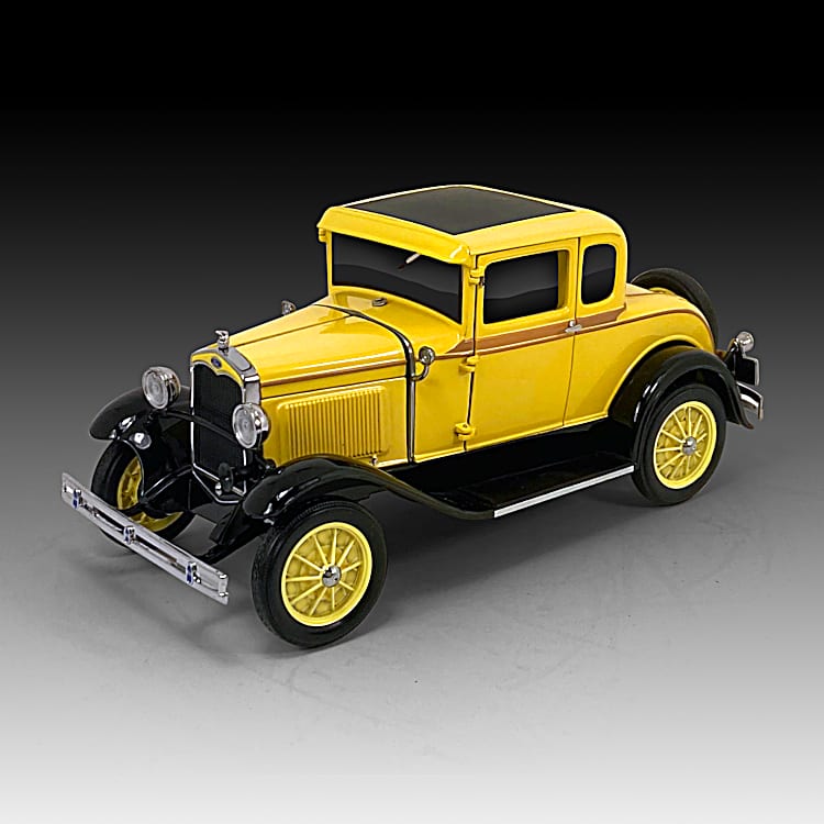 1931 Ford Model A Coupe 1:32-Scale Sculpture Featuring A Period