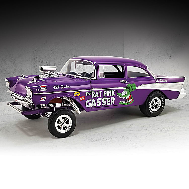 1:18-Scale Rat Fink 1957 Bel Air Gasser Diecast Car