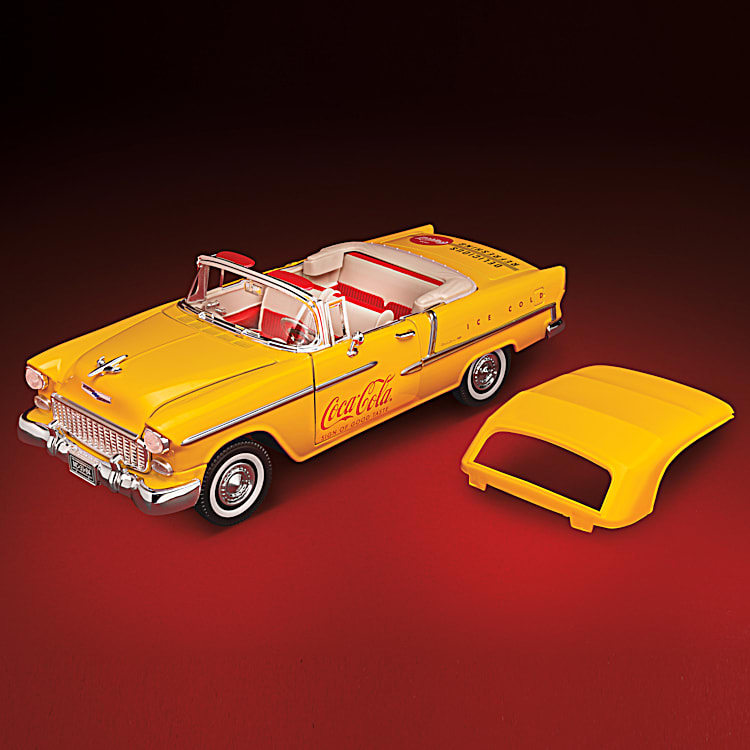 1 18 Scale Exclusive 1955 COCA COLA Bel Air Diecast Car Featuring Official Era Appropriate COKE