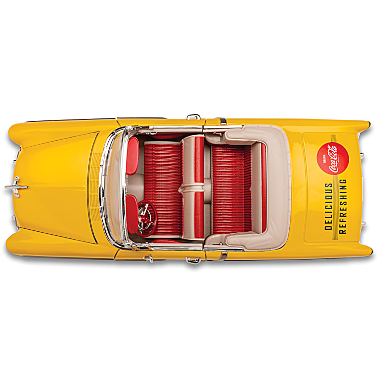Coca-Cola 1957年型ミニカー イエロー Exclusive COCA-COLA 1:18-Scale Chevrolet Bel Air Diecast Car