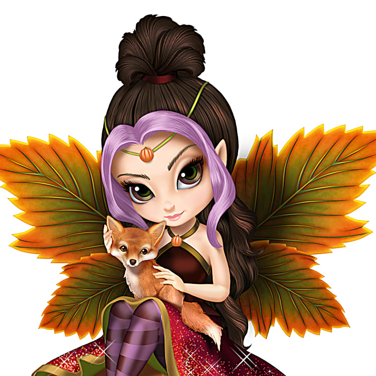 Pumpkin Spice And Everything Nice Fairy Figurine By Artist Jasmine