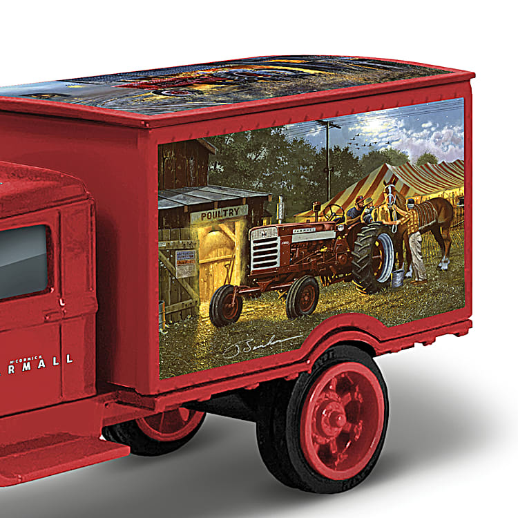 Farmall Delivers 1 18 Scale 1931 Hawkeye Delivery Truck Sculpture Adorned With The Farmall Red Paint