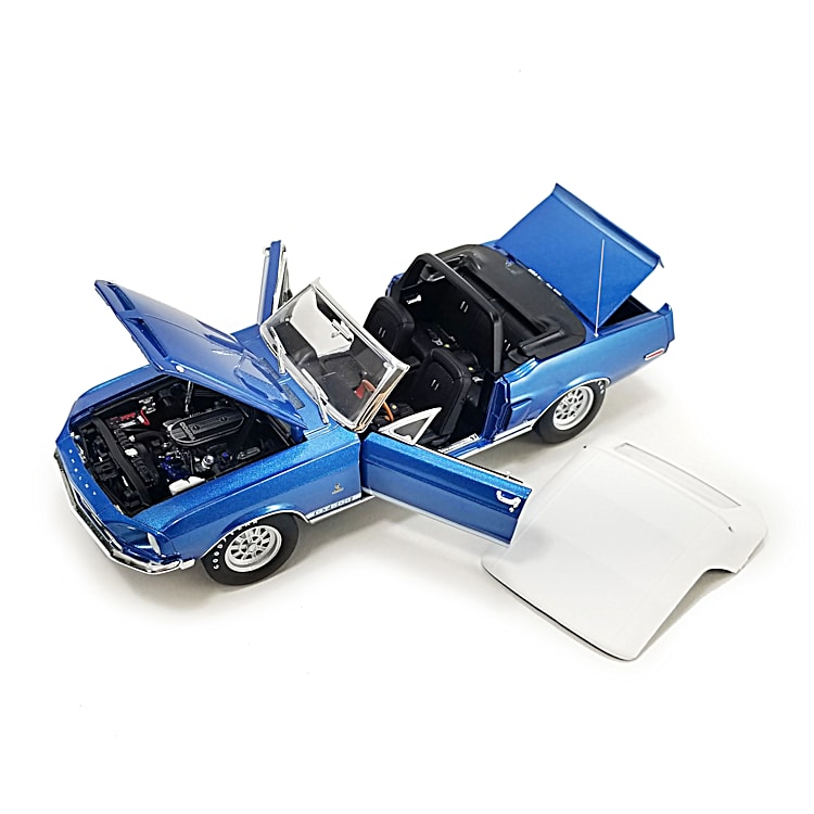 1:18 1968 Silver Shelby Mustang GT500KR Diecast