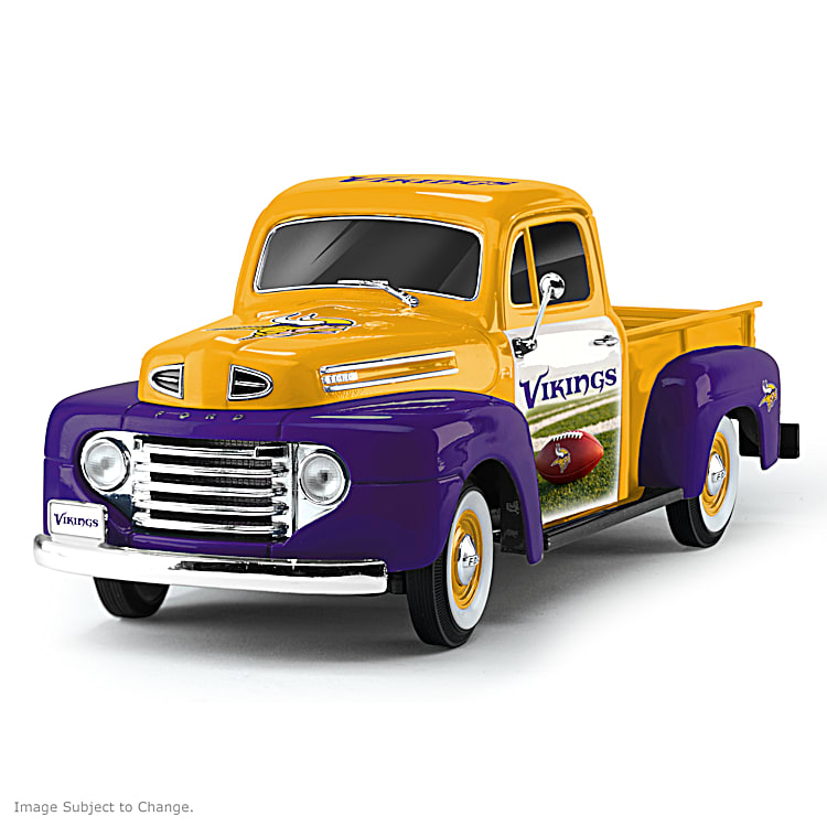 Minnesota Vikings 1:18-Scale 1948 Ford NFL Pickup Truck Sculpture