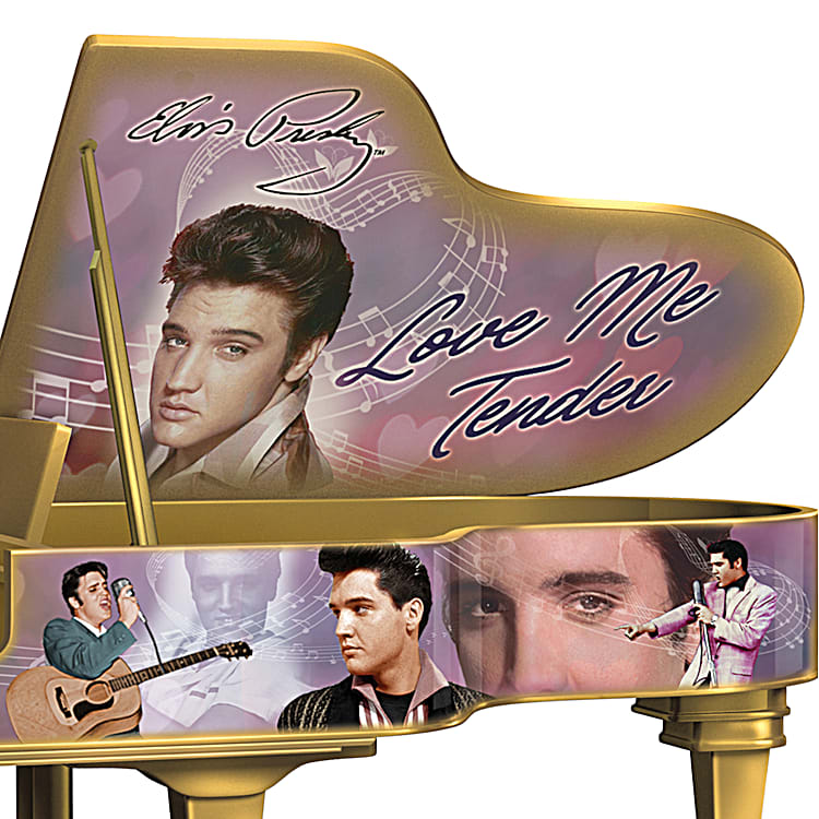 Elvis Presley Musical Piano Figurine Inspired By Elviss Real 24K