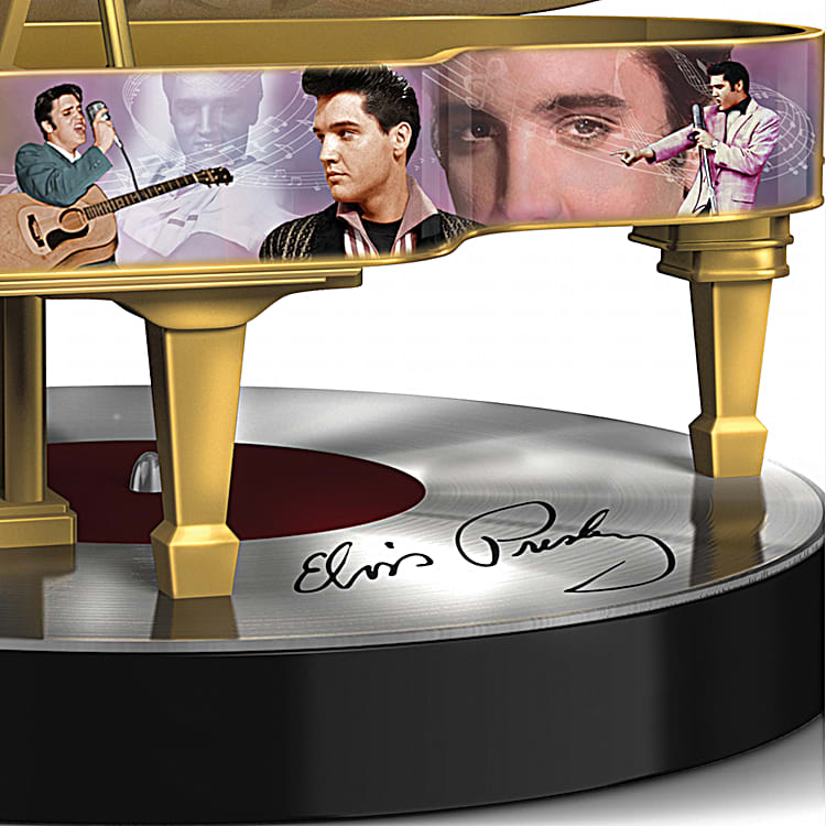 Elvis Presley Musical Piano Figurine Inspired By Elviss Real 24K