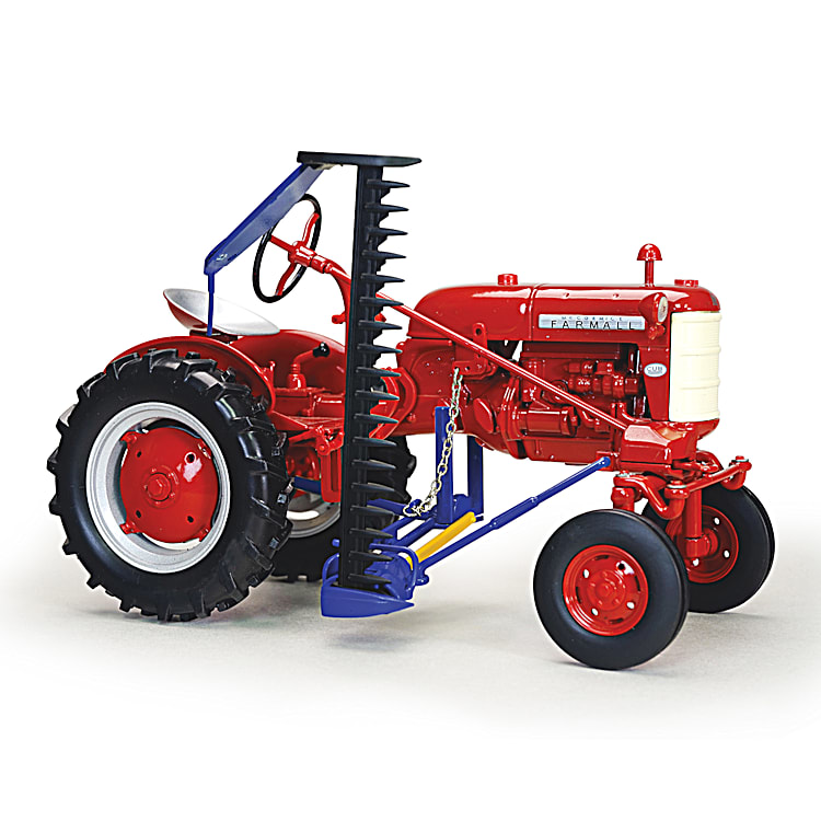 Farmall Cub Diecast Tractor And Sickle Mower Set