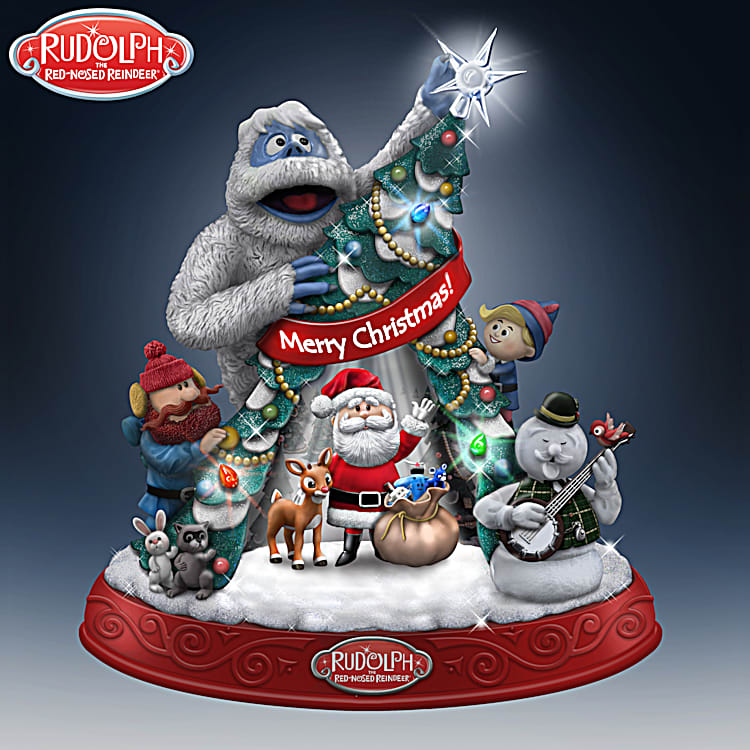 Rudolph The Red-Nosed Reindeer Christmas Figurine Featuring