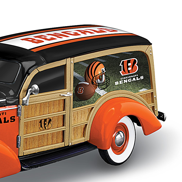 Cincinnati Bengals 1:18-Scale 1937 Woody Wagon NFL Sculpture