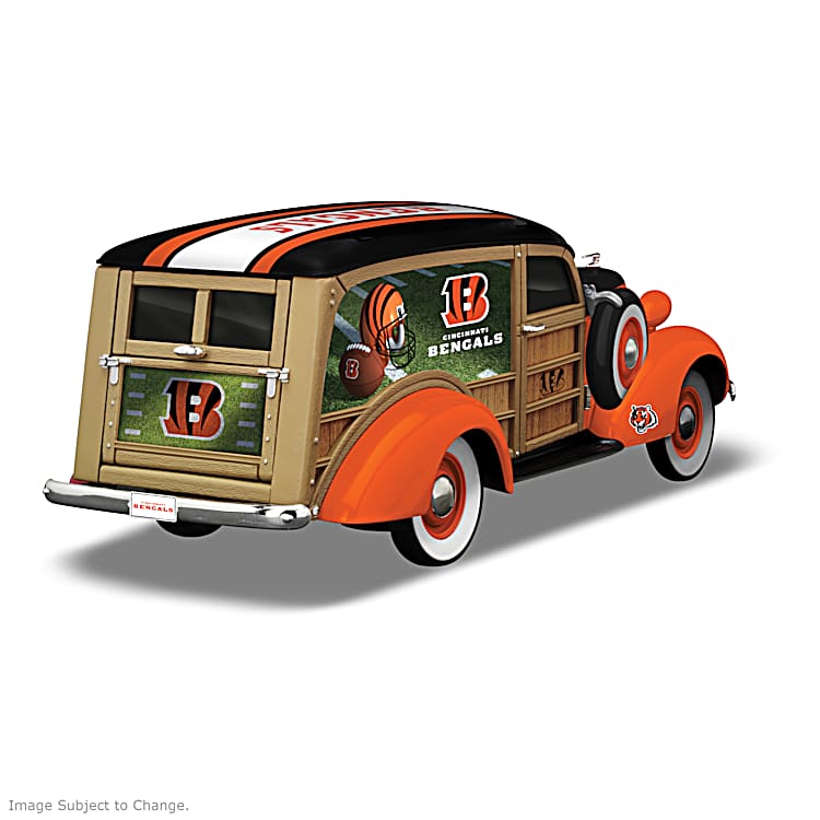 Cincinnati Bengals 1:18-Scale 1937 Woody Wagon NFL Sculpture