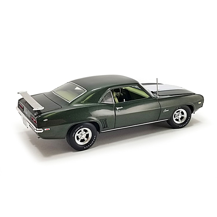 1969 Chevrolet COPO Camaro 1 18 Scale Diecast Car Featuring Rolling Rubber Tires And A Showroom Finish In Frost Green