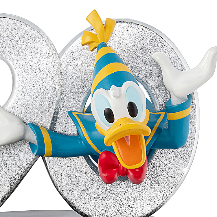 Disney Donald Duck 90th Birthday Rotating Sculpture Featuring A