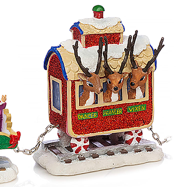 All Aboard The Rudolph Express Figurine Set Featuring Hand
