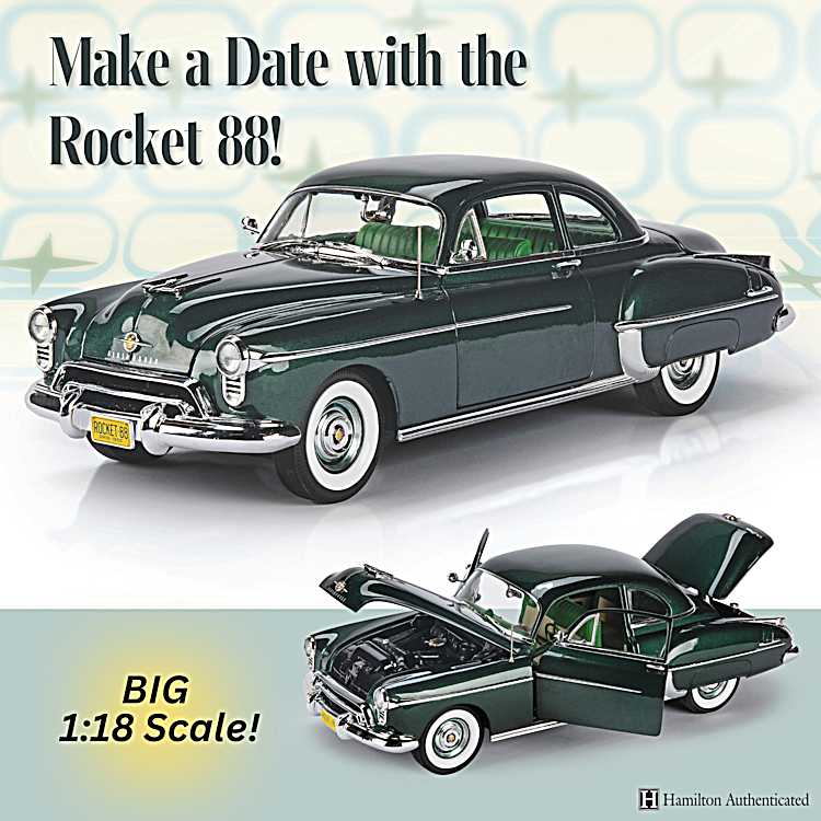 1950 Oldsmobile Rocket 88 1:18-Scale Diecast Car With An Ivy Green