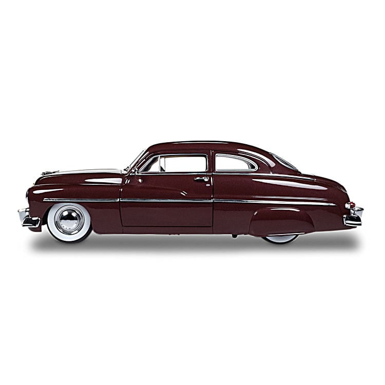1949 Mercury Eight Coupe 1:18-Scale Diecast Car Featuring A Tampico Red  Finish And Whitewall Tires